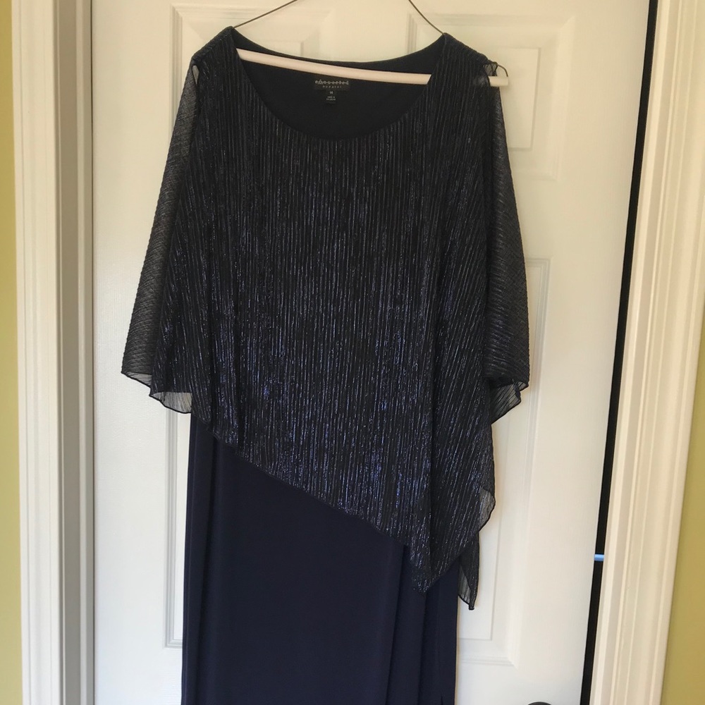 Connected Navy Blue Formal Dress